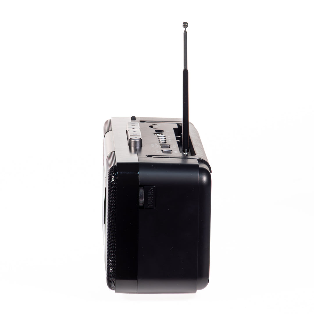 Studio 57 - Reproductor de casetes con FM & Bluetooth, Negro