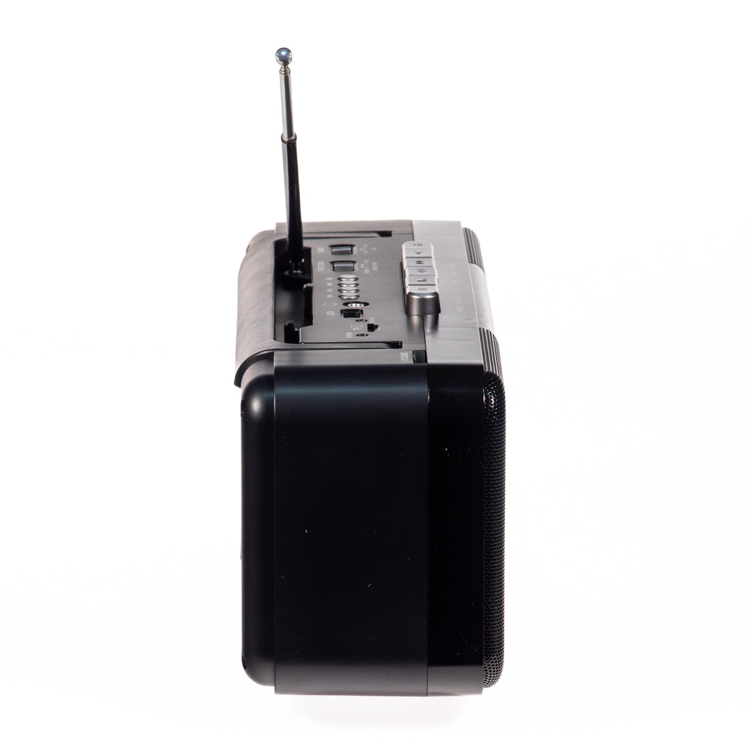 Studio 57 - Reproductor de casetes con FM & Bluetooth, Negro