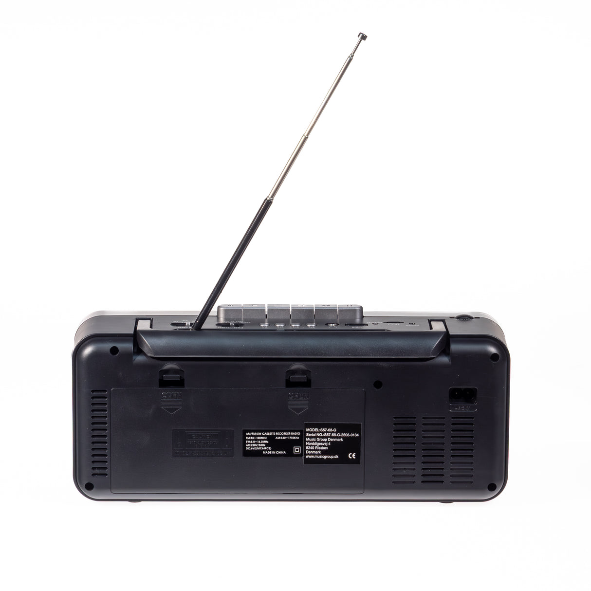 Studio 57 Reproductor de Cassettes con FM y Bluetooth, Gris