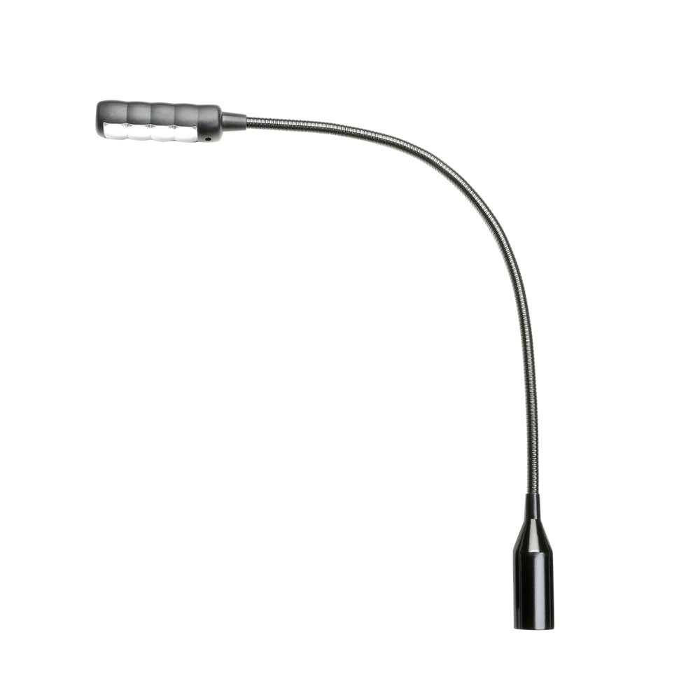 Adam Hall Stands SLED 1 ULTRA XLR 3 - Lámpara de cuello de cisne XLR de 3 pines con 4 COB-LED