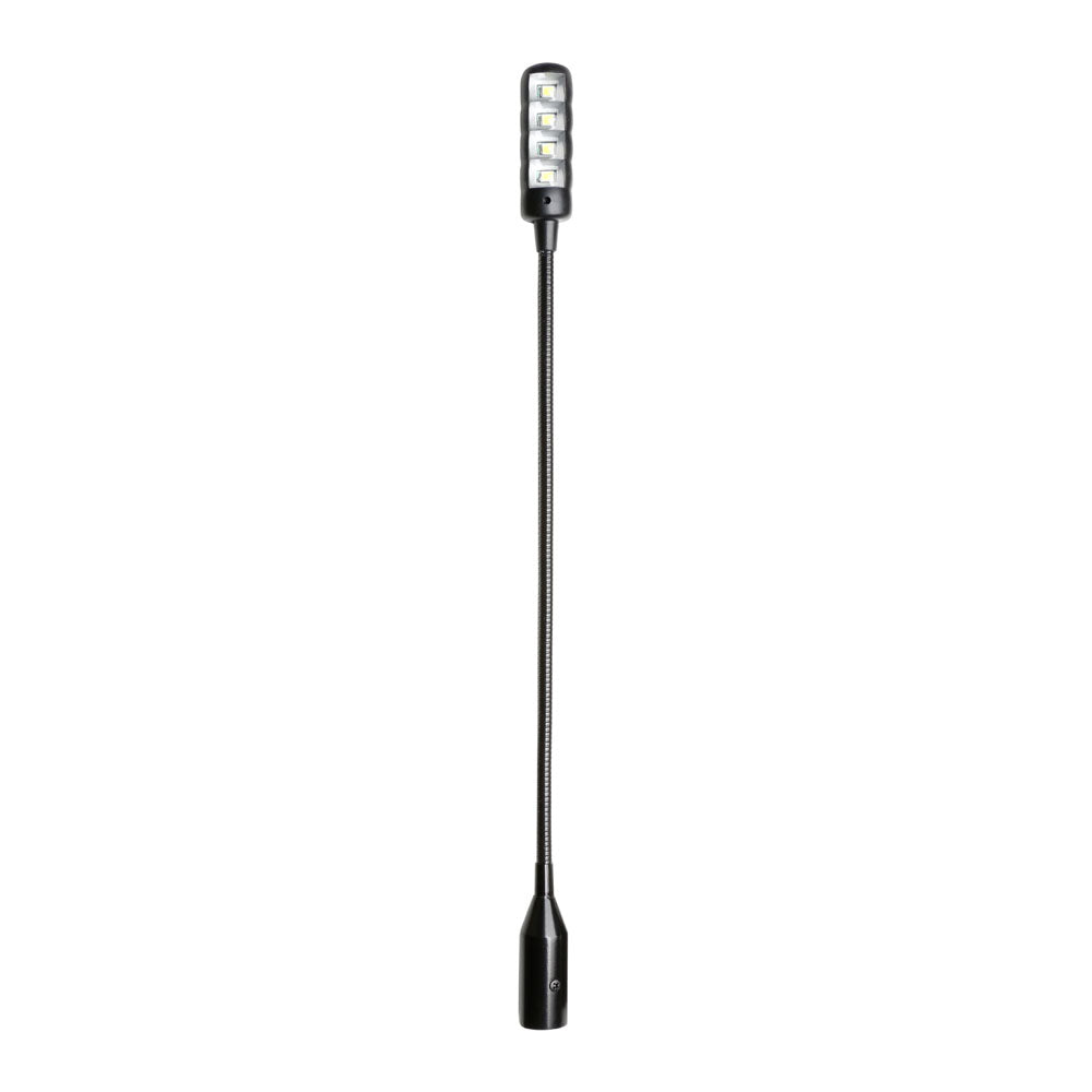 Adam Hall Stands SLED 1 ULTRA XLR 3 - Lámpara de cuello de cisne XLR de 3 pines con 4 COB-LED