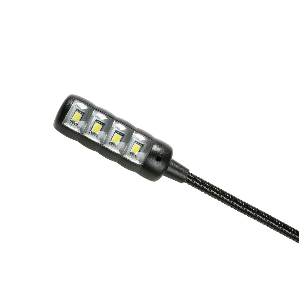 Adam Hall Stands SLED 1 ULTRA XLR 3 - Lámpara de cuello de cisne XLR de 3 pines con 4 COB-LED