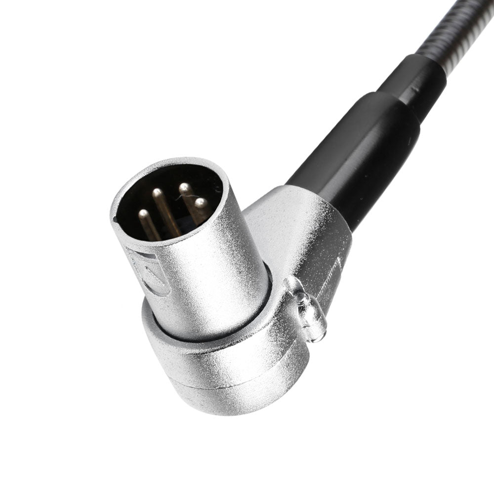 Adam Hall Stands SLED 1 ULTRA XLR 4 A - Lámpara de cuello de cisne XLR de 4 pines en ángulo con 4 COB-LED