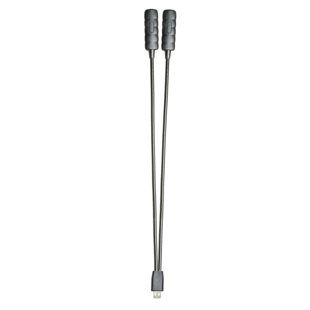 Adam Hall Stands SLED 2 ULTRA USB - Lámpara LED con doble cuello de cisne y conector USB