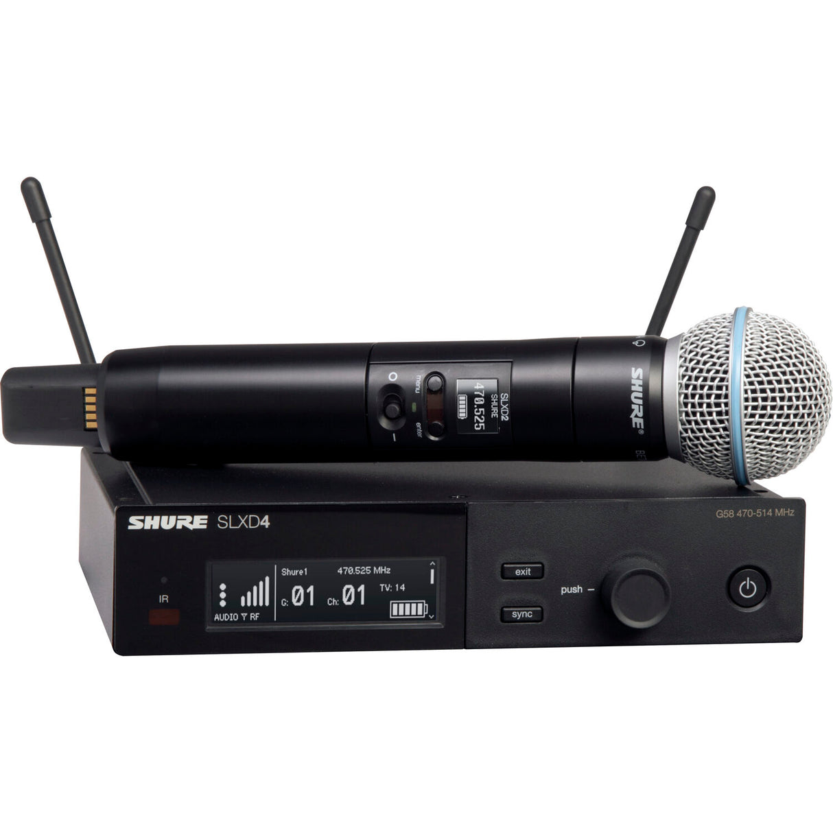 Shure SLXD24 BETA58A Trеdløs Micrófonos (J53 - 562-606Mhz)