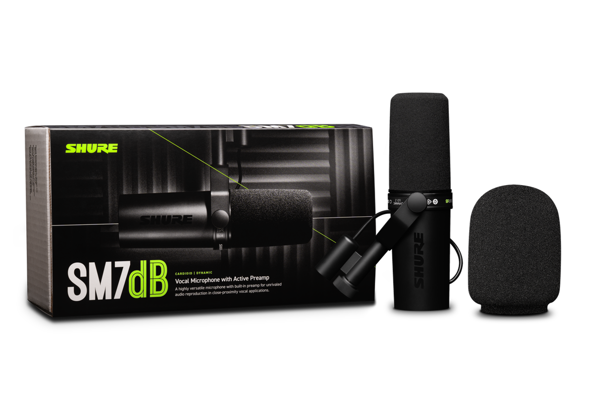 Shure SM7dB Active Dynamic Podcast Microphone
