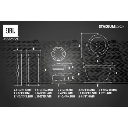 Kit de componentes JBL Stadium 52CF de 5,25"