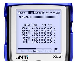NTI XL 2 STIPA Analizador de Audio y Acústica de Mano