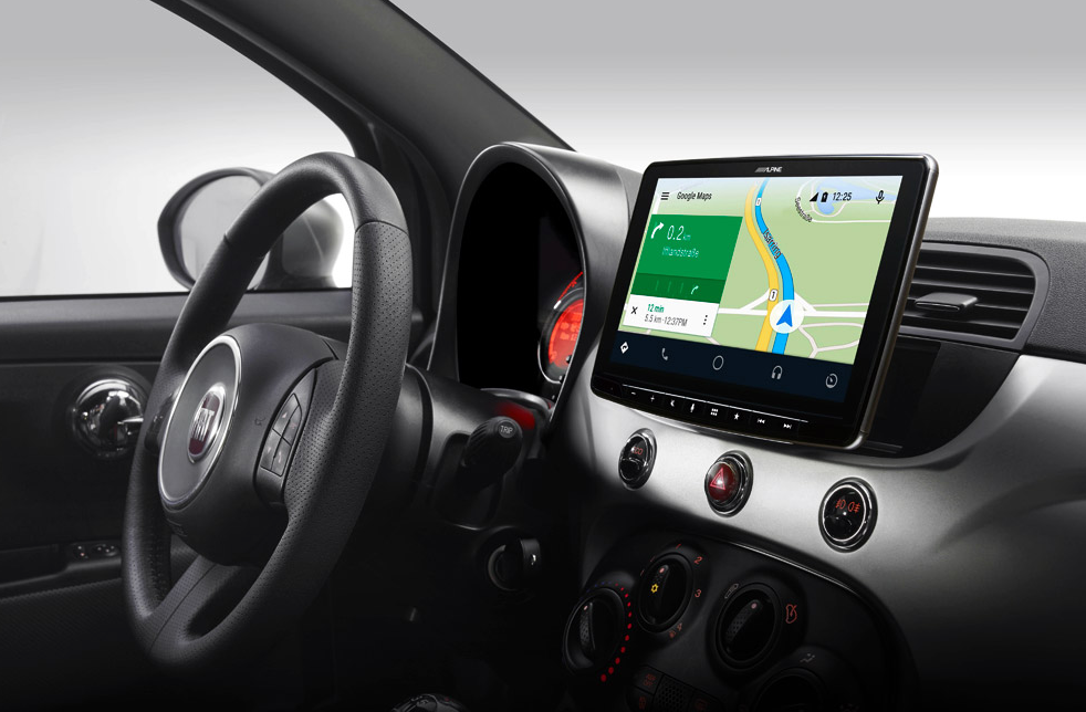 Apple Carplay, Android Auto en Fiat 500 Beige Interior (2007-2015)