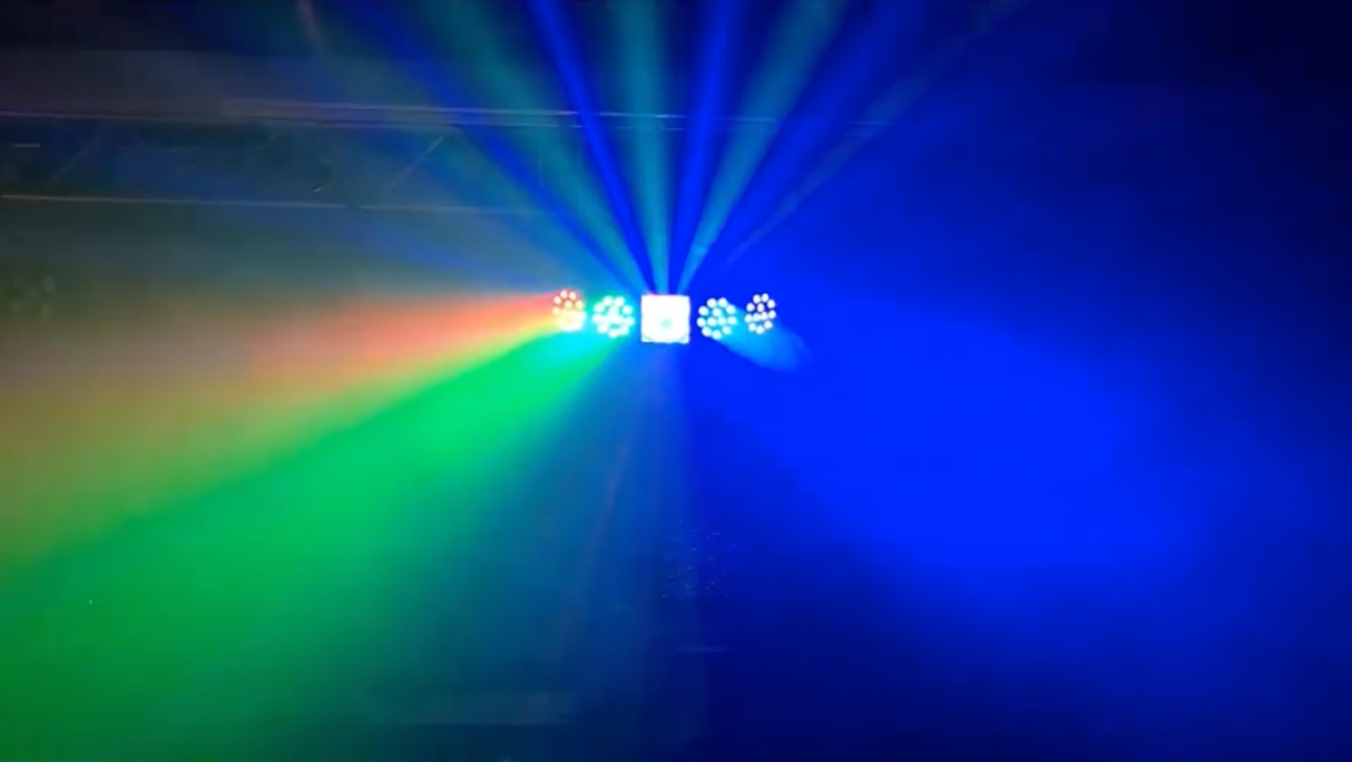 Ibiza Starwash 3-en-1 Luz de discoteca con DMX