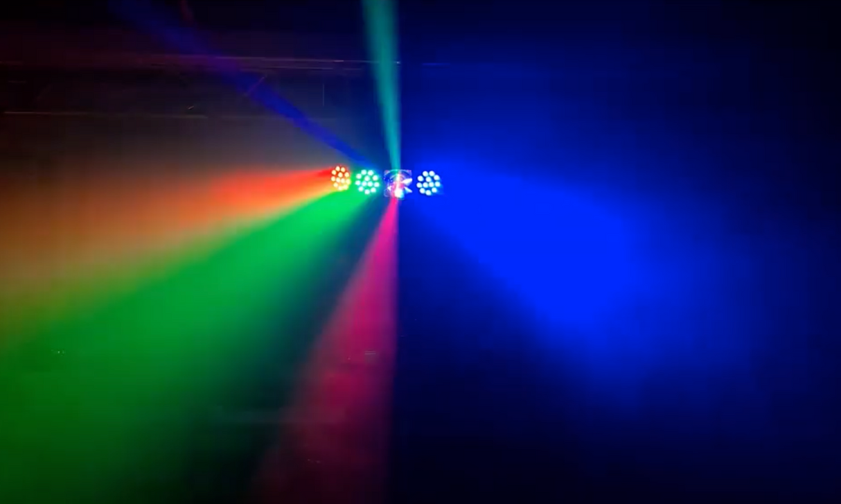 Ibiza Starwash 3-en-1 Luz de discoteca con DMX