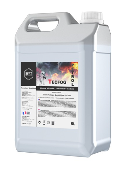 Líquido para humo para simulacro de incendio, Gasolina quemada (2L)