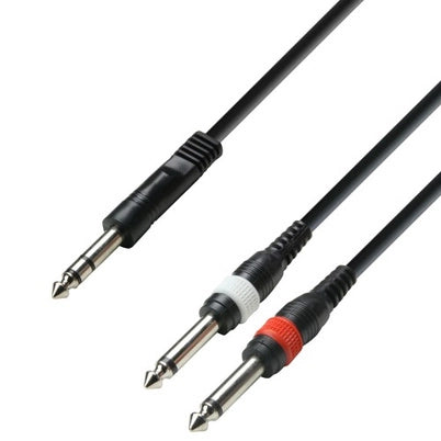 3 Star Y-Splitkabel Estéreo a 2x Mono Jack (3m)