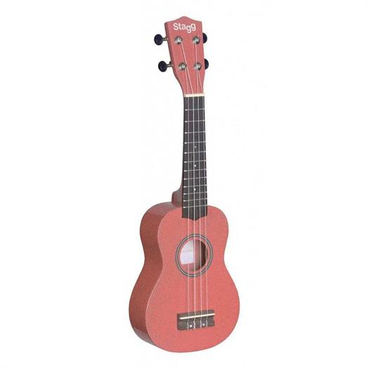 Stagg US-LIPS ukelele soprano con gigbag (Rojo)