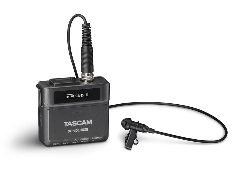 Tascam DR-10L Pro Grabadora con micrófono de solapa, negro