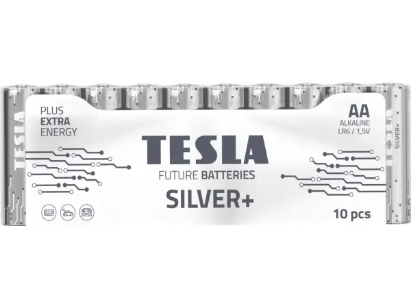 Tesla Silver+ AA Pilas Alcalinas (10 uds)
