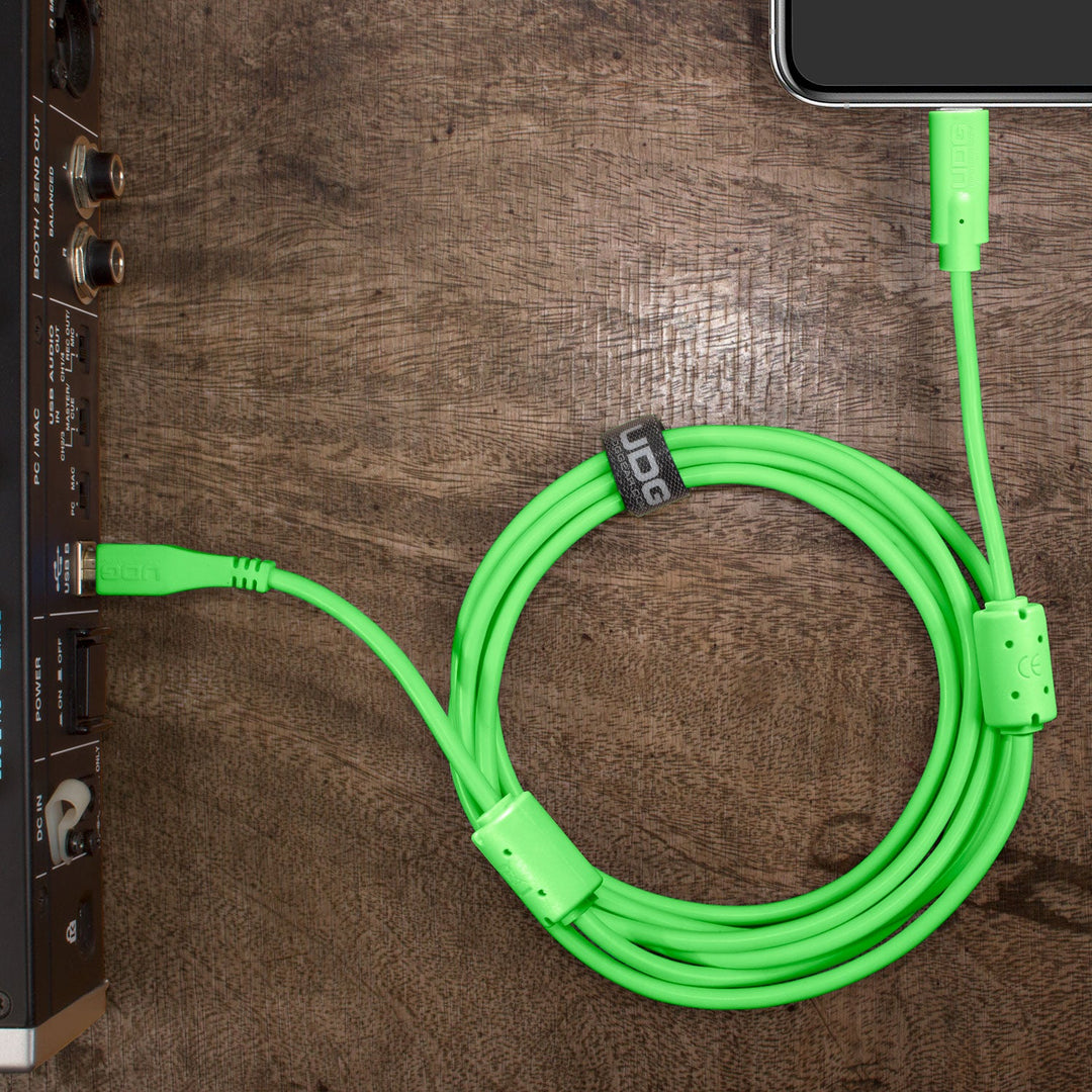 UDG Ultimate Audio Cable USB 2.0 C-B Verde Recto 1,5m