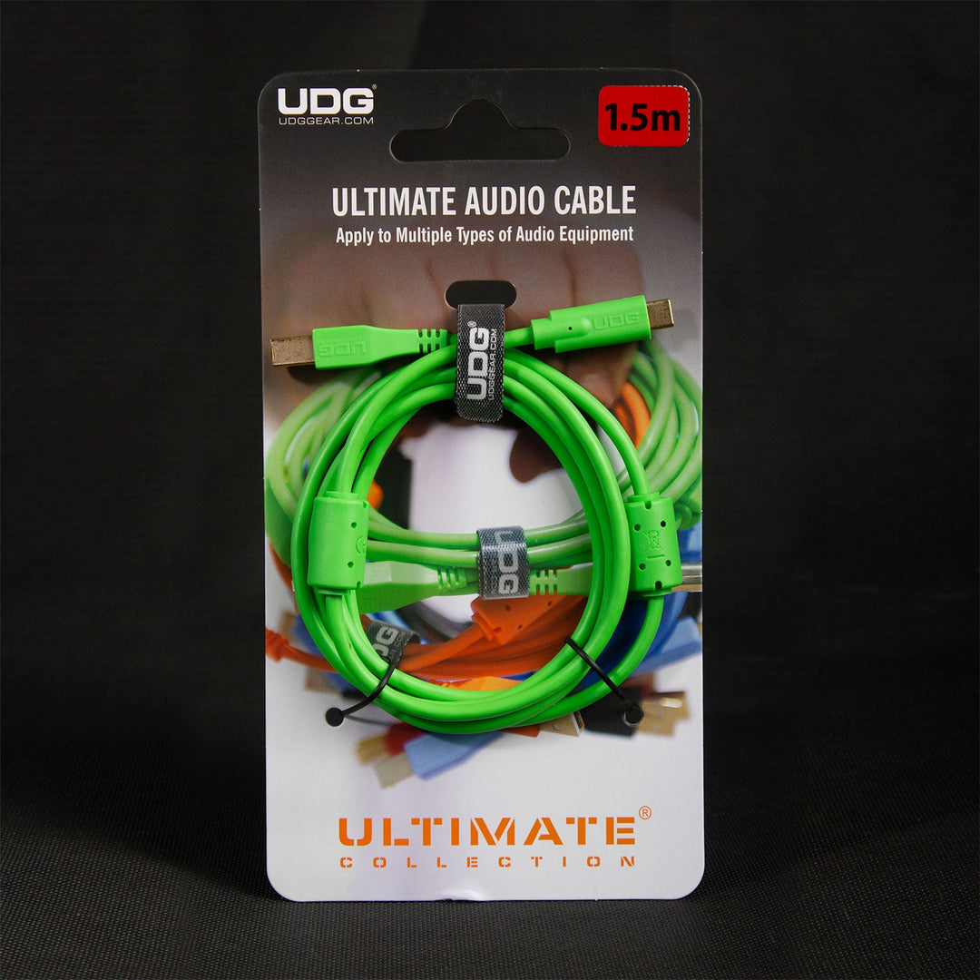 UDG Ultimate Audio Cable USB 2.0 C-B Verde Recto 1,5m
