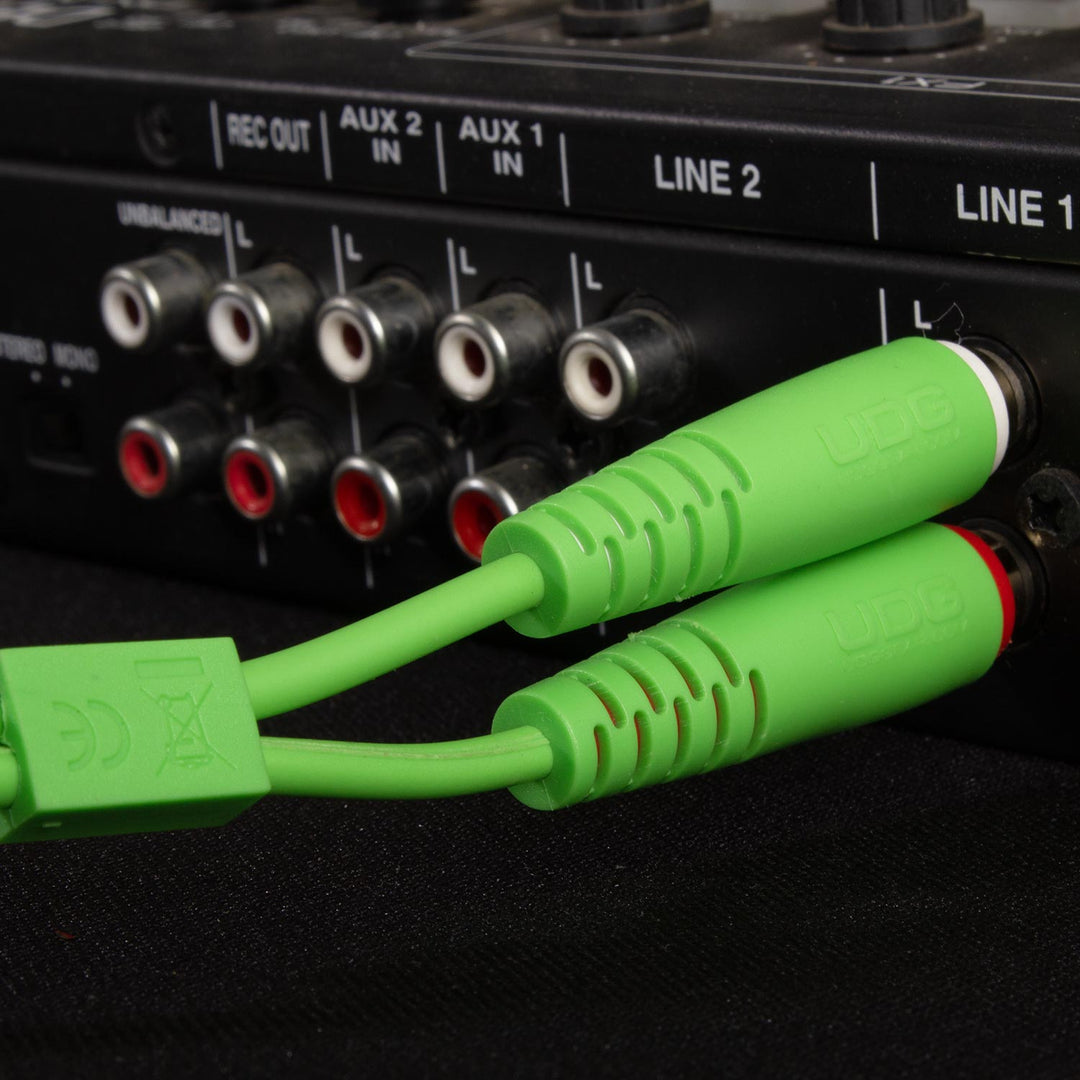 UDG Ultimate Audio Cable Set RCA - RCA Verde Recto 3m