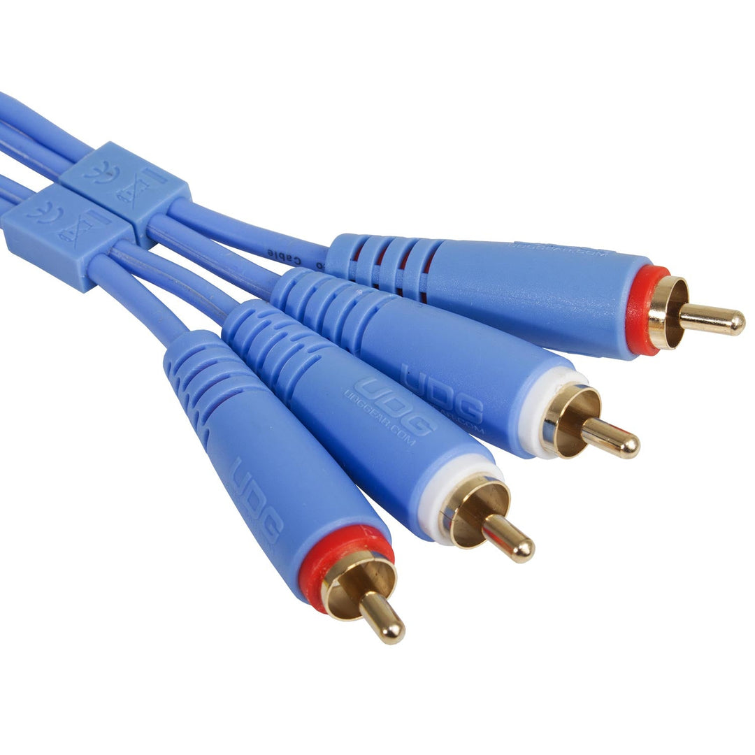 UDG Ultimate Audio Cable Set RCA - RCA Azul Recto 1,5m