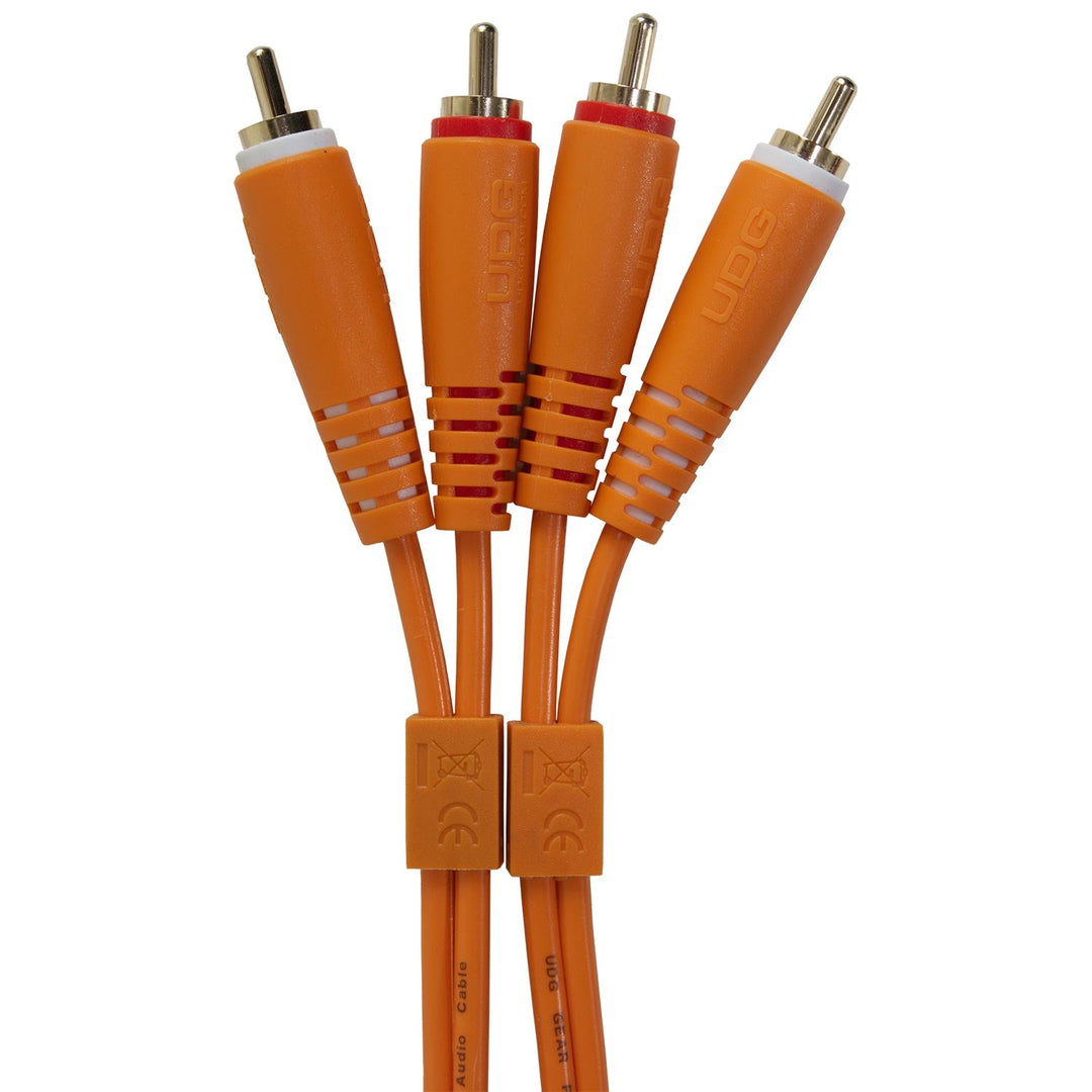 UDG Ultimate Audio Cable Set RCA - RCA Naranja Recto 3m