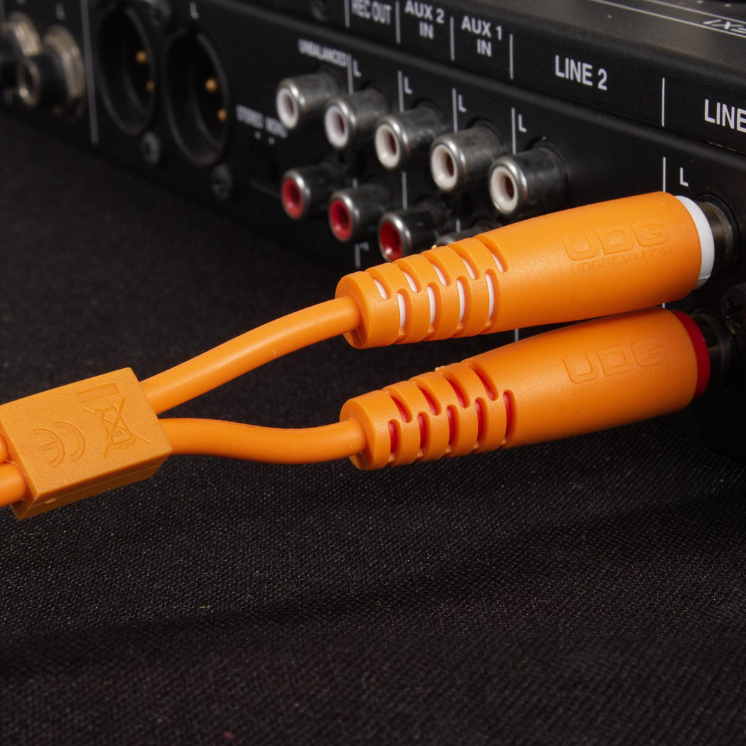 UDG Ultimate Audio Cable Set RCA - RCA Naranja Recto 3m