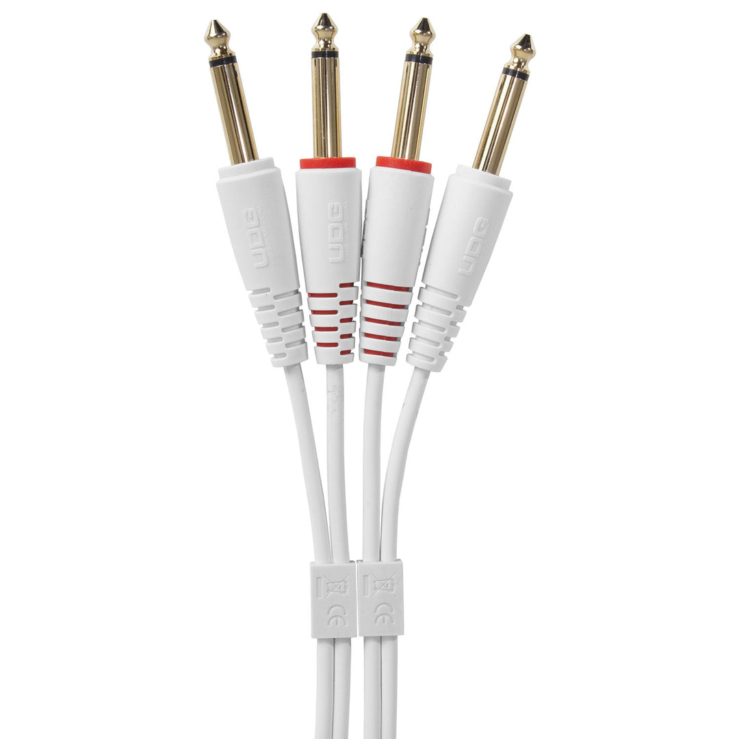 UDG Ultimate audio Cable Set 1/4'' Jack-1/4'' Jack Blanco Straight 1,5m