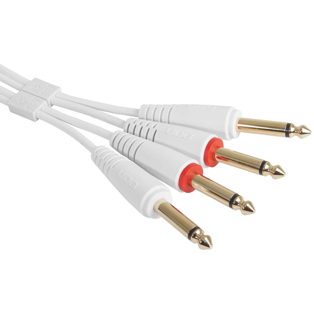 UDG Ultimate audio Cable Set 1/4'' Jack-1/4'' Jack Blanco Straight 1,5m