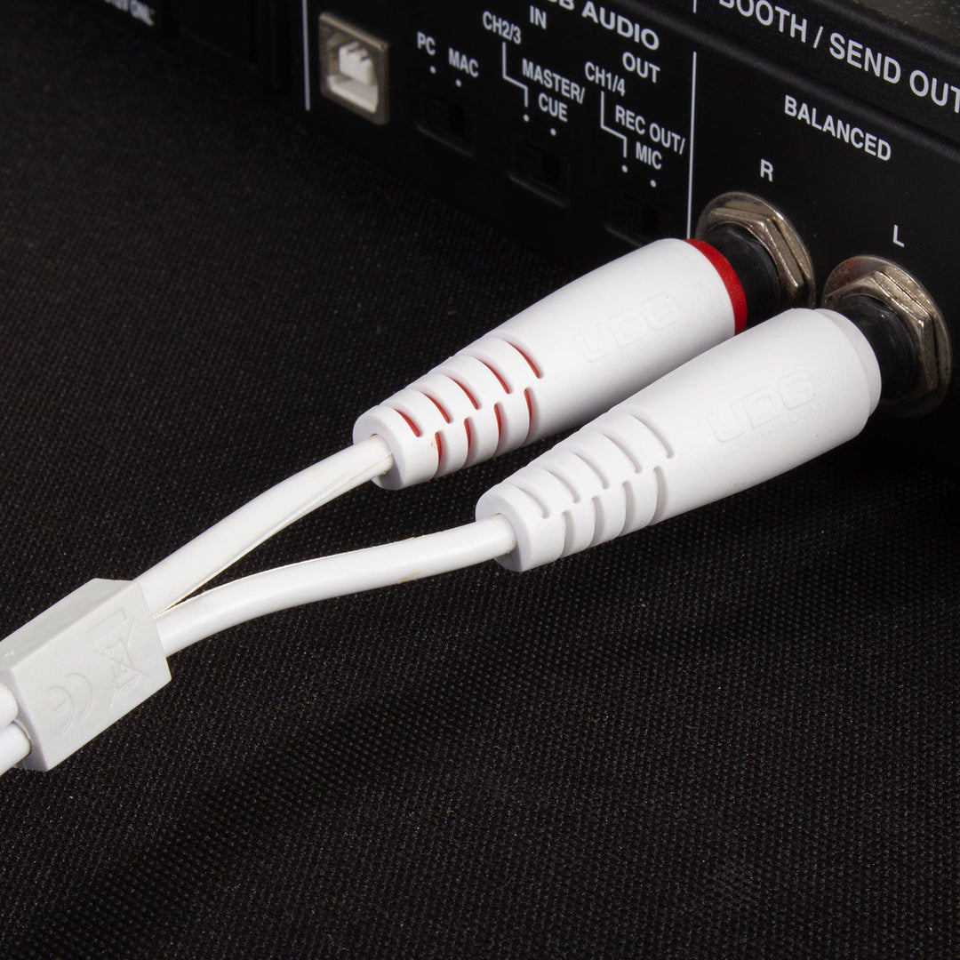 UDG Ultimate audio Cable Set 1/4'' Jack-1/4'' Jack Blanco Straight 1,5m