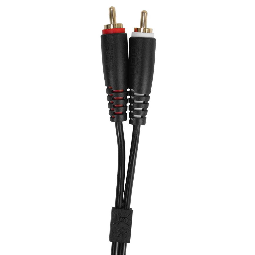UDG Ultimate Audio Cable Set RCA Recto-RCA Angular Negro 3m