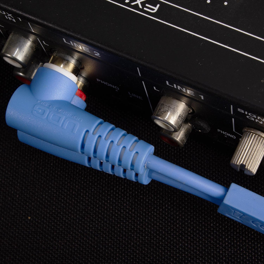 UDG Ultimate Audio Cable Set RCA Recto-RCA Angular Azul 3m