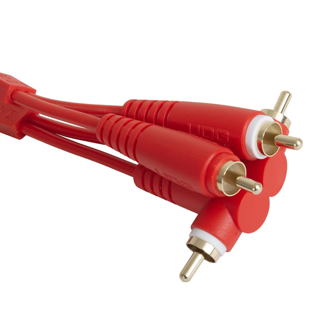 UDG Ultimate Audio Cable Set RCA Recto-RCA Angular Rojo 3m