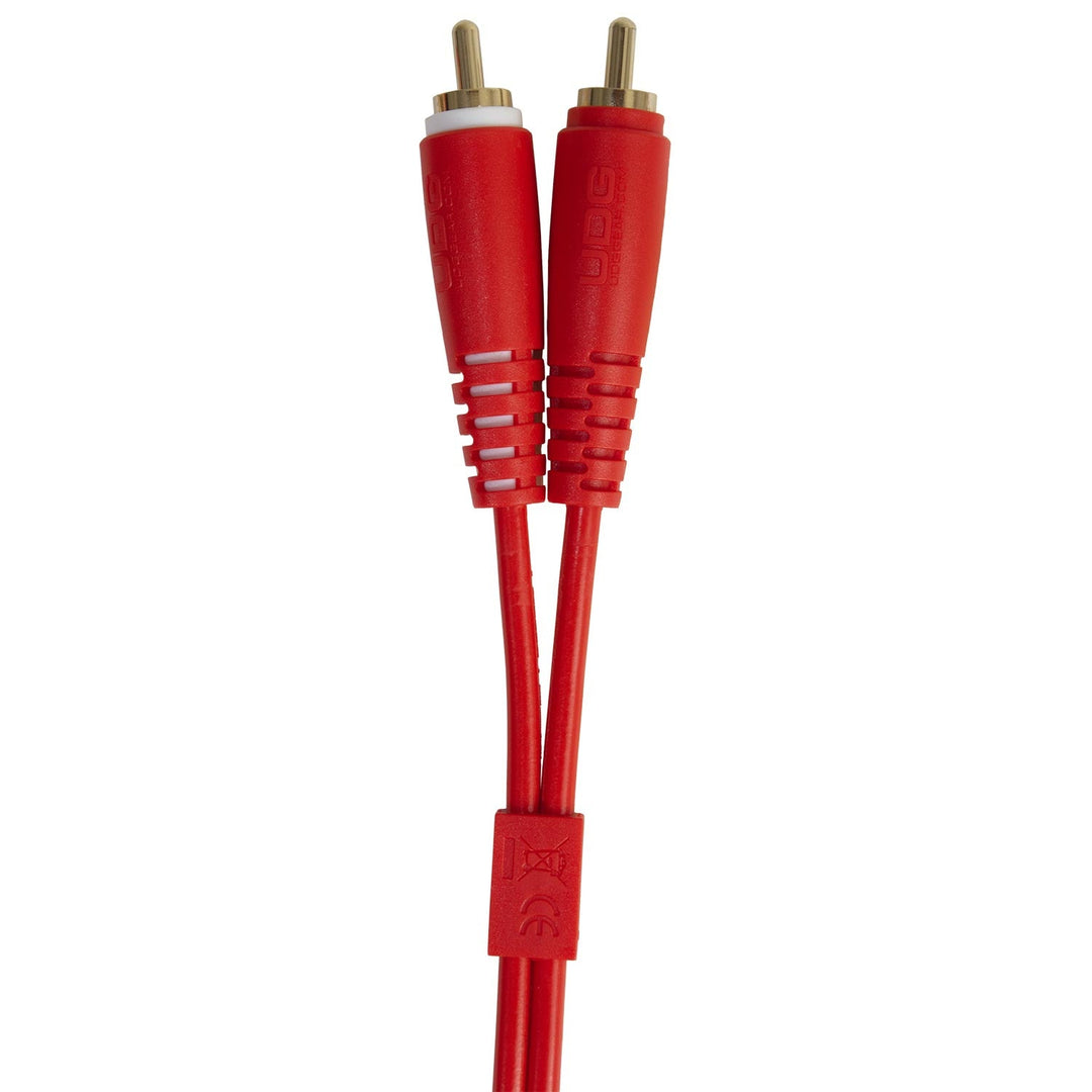 UDG Ultimate Audio Cable Set RCA Recto-RCA Angular Rojo 3m