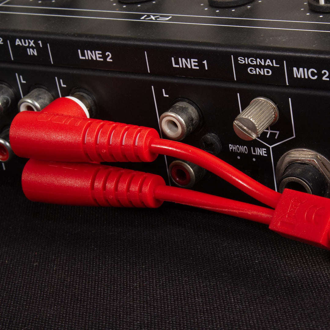 UDG Ultimate Audio Cable Set RCA Recto-RCA Angular Rojo 3m