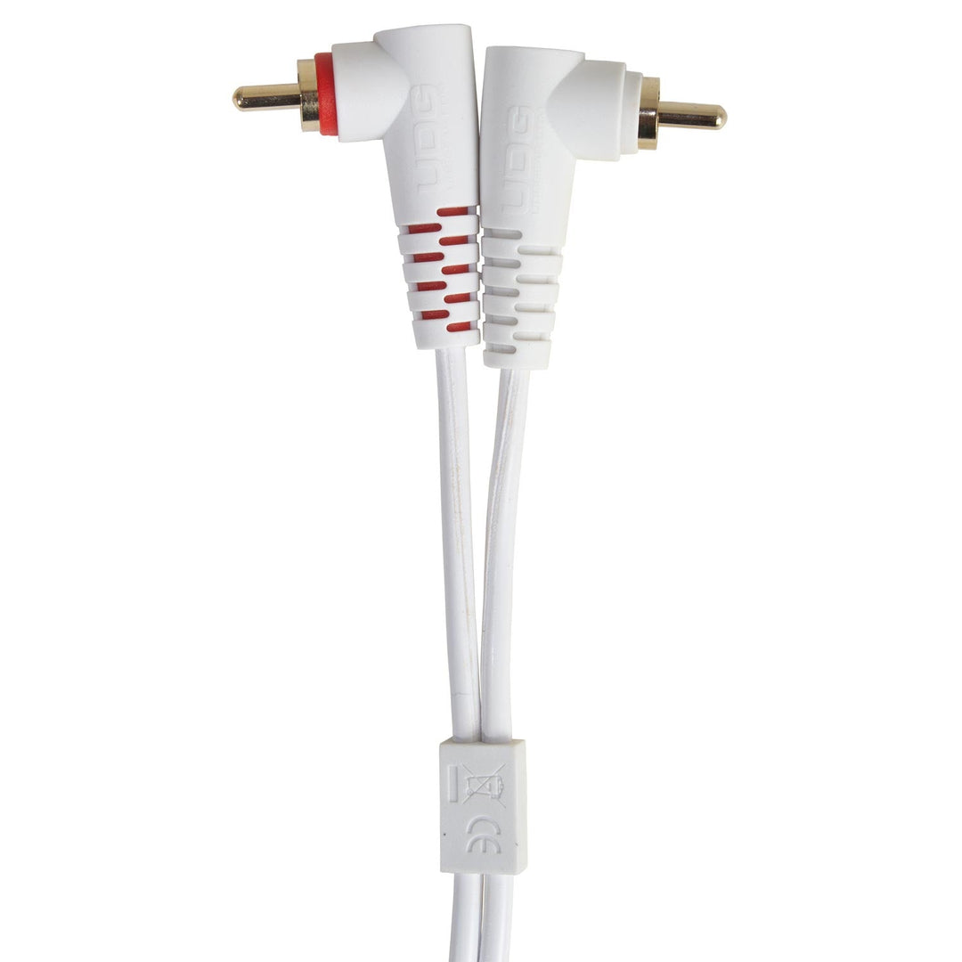 UDG Ultimate Audio Cable Set RCA Recto-RCA Angular Blanco 3m