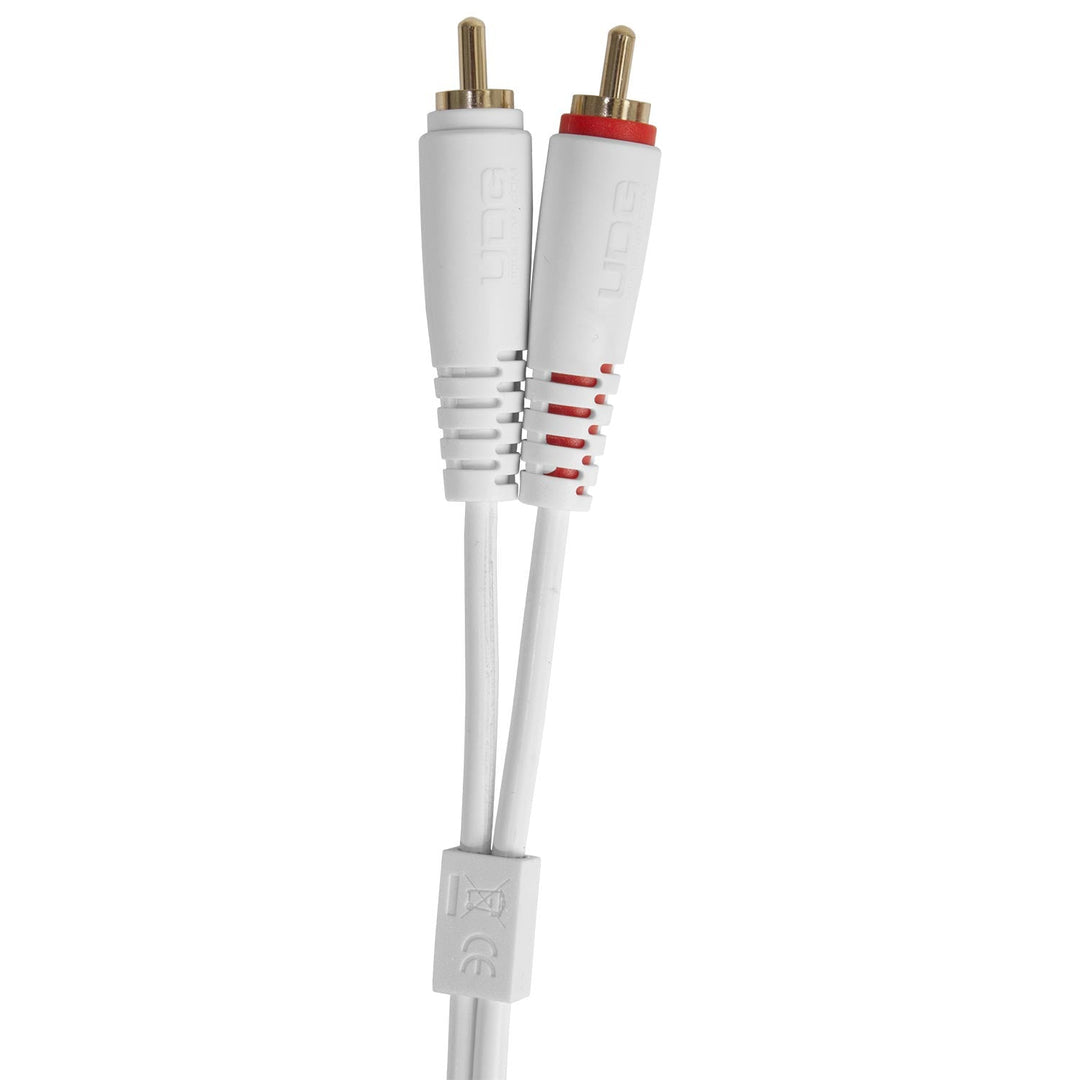 UDG Ultimate Audio Cable Set RCA Recto-RCA Angular Blanco 3m