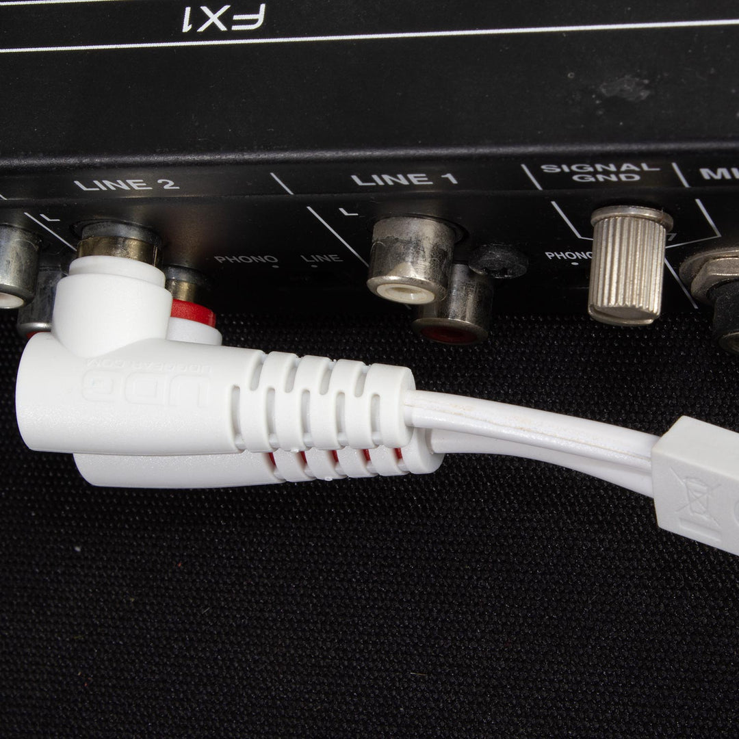 UDG Ultimate Audio Cable Set RCA Recto-RCA Angular Blanco 3m