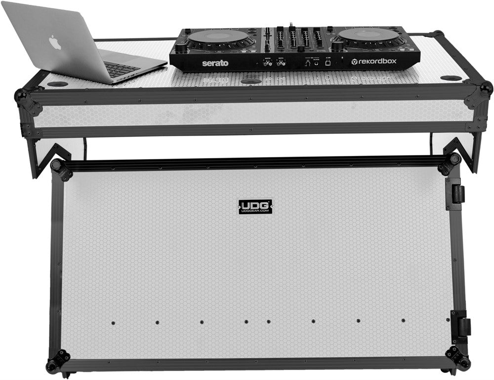 UDG Ultimate Estuche de transporte Portable Z-Style DJ Table Blanco Plus (Ruedas)