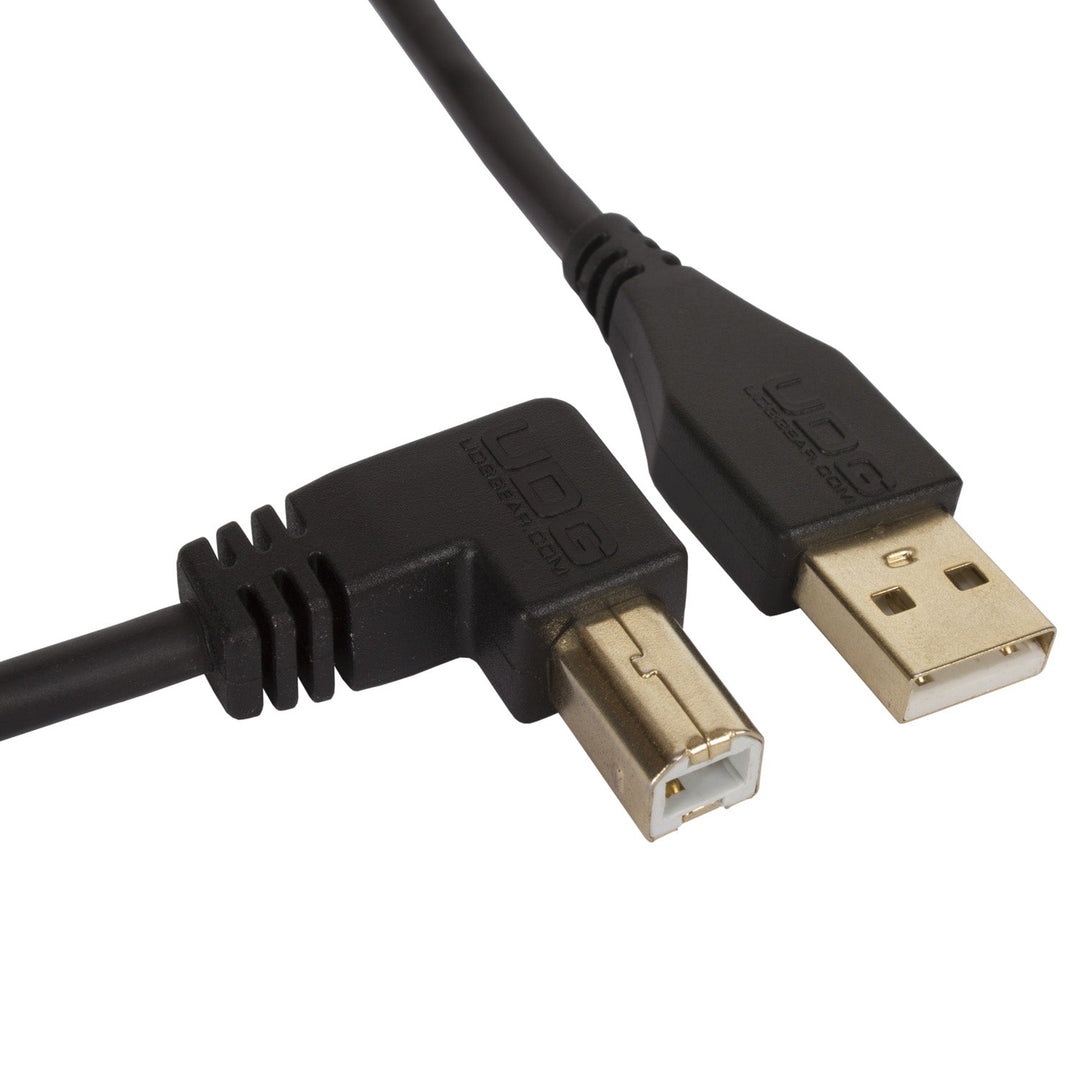 UDG Ultimate Audio Cable USB 2.0 A-B Negro Acodado 2m