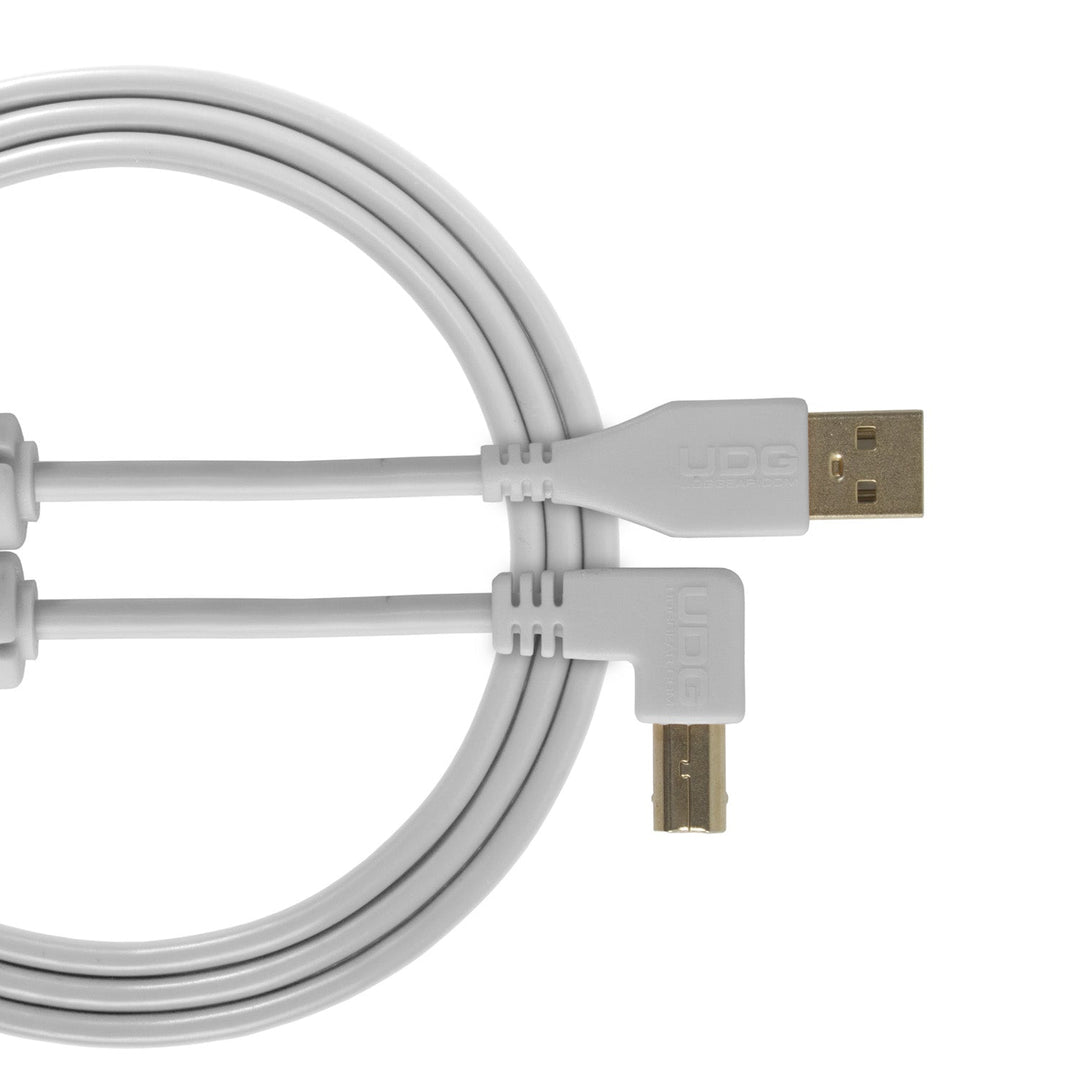 UDG Ultimate Audio Cable USB 2.0 A-B Blanco Acodado 1m