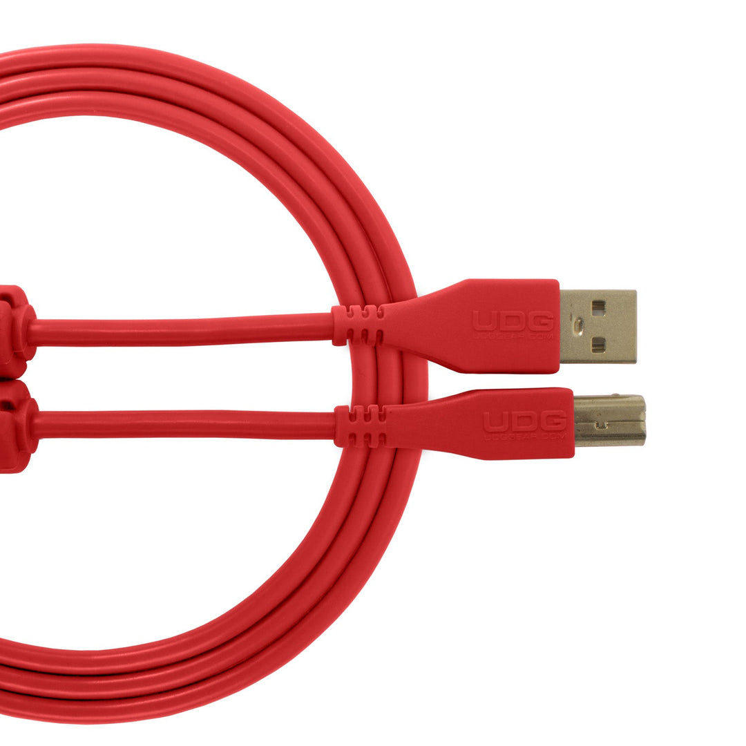 UDG Ultimate Audio Cable USB 2.0 A-B Rojo Recto 1m