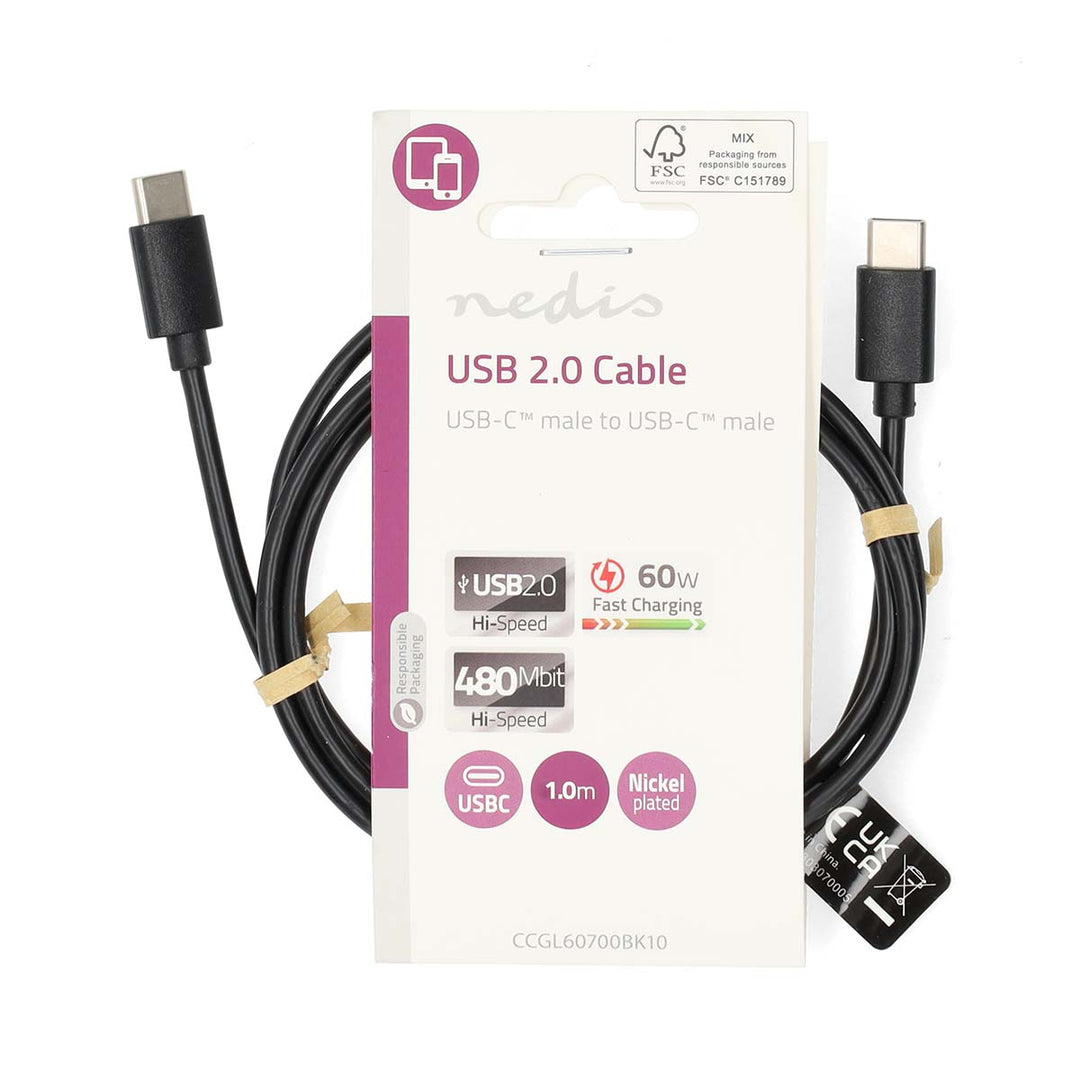Cable USB-C a USB-C (2 metros)