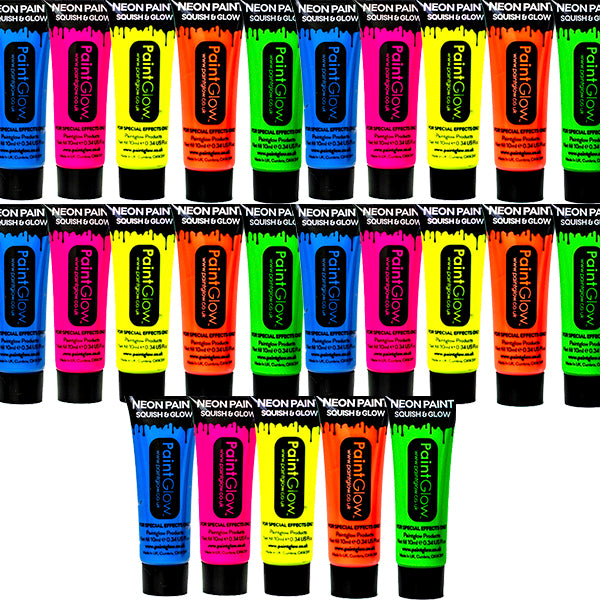 UV face and body paint for 25 people