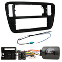1-DIN KIT para Mii, Citigo y Up (Negro Mate)