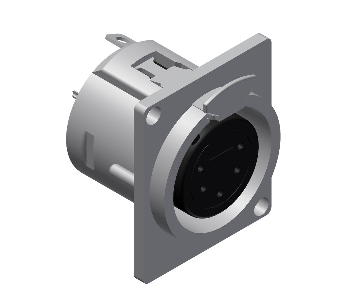 XLR chassis 5-pole hun D-series