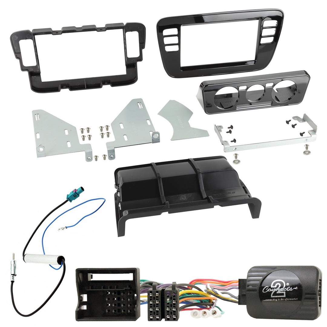 Kit de montaje para Mii, Citigo y Up (Negro Brillante)
