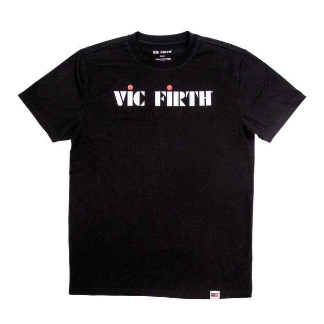 Vic Firth Camiseta Black con logo clásico - Large