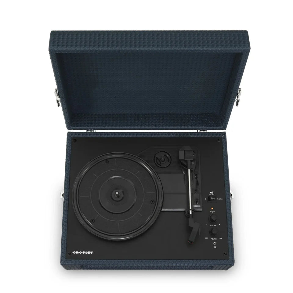Tocadiscos Crosley Voyager con Bluetooth bidireccional (Navy Blue)