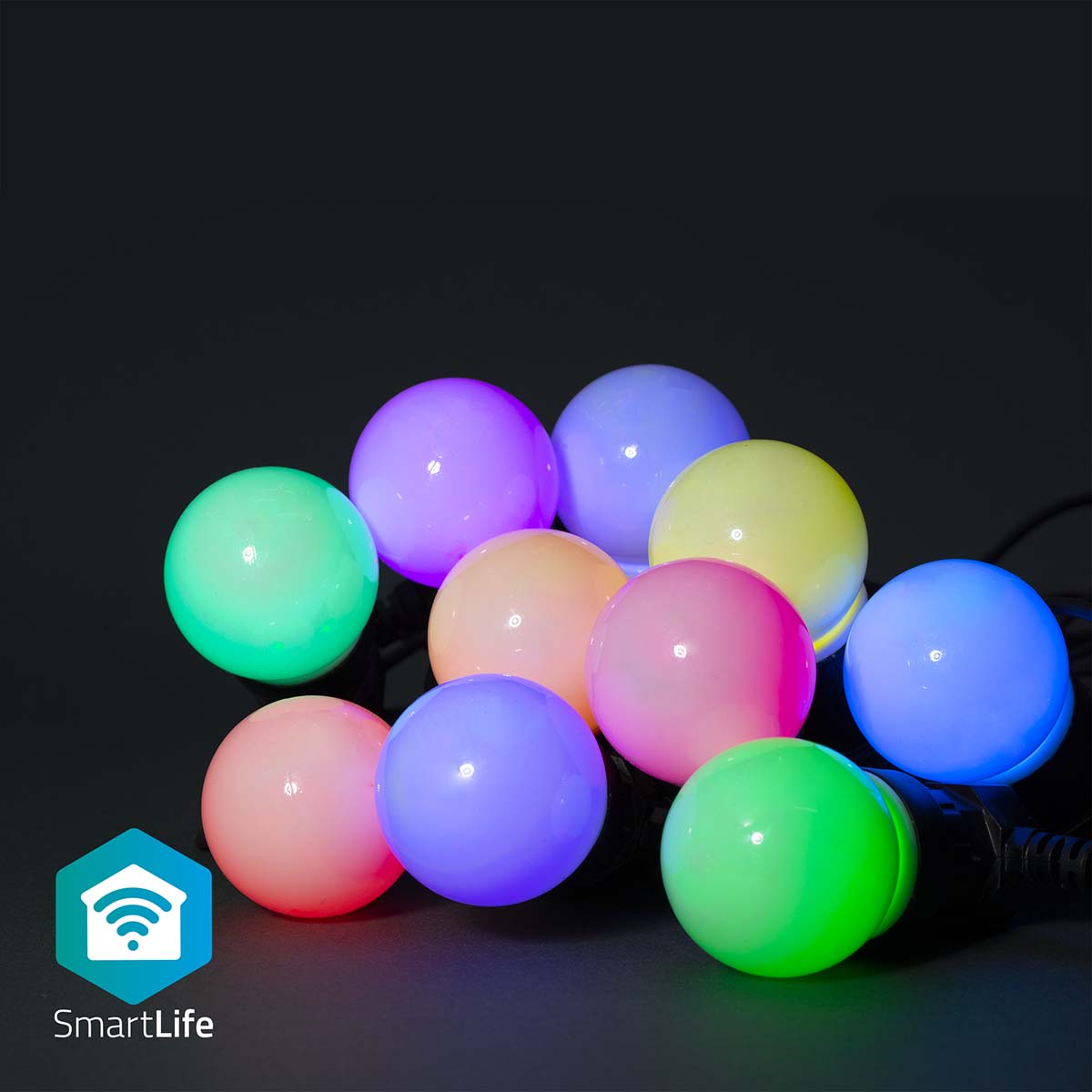 SmartLife Decorative LED | Party Lights | Wi-Fi | RGB | 10 LED's | 9.00 m | Android / IOS | Pen Diameter: 50 mm