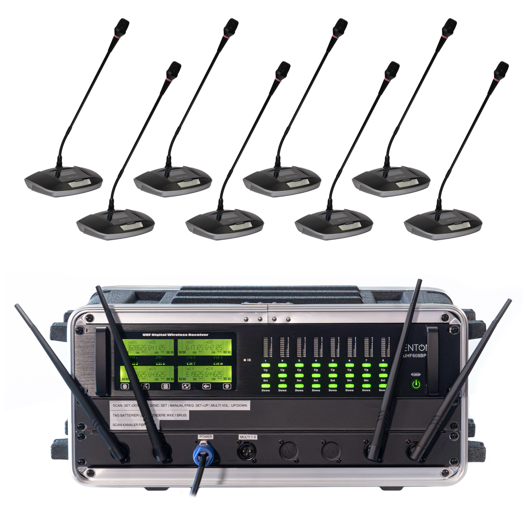 Renton Rack Sistema Inalámbrico (8 Micrófonos de conferencia)